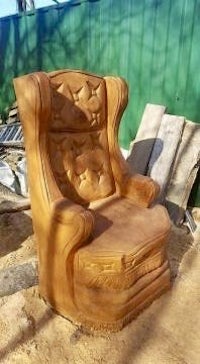 a chair made out of sand